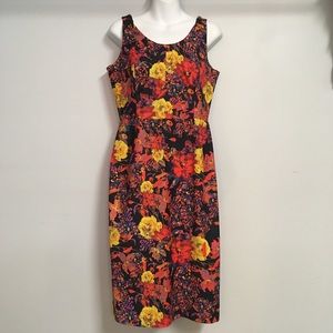Erdem Sleeveless Floral Dress with Lining